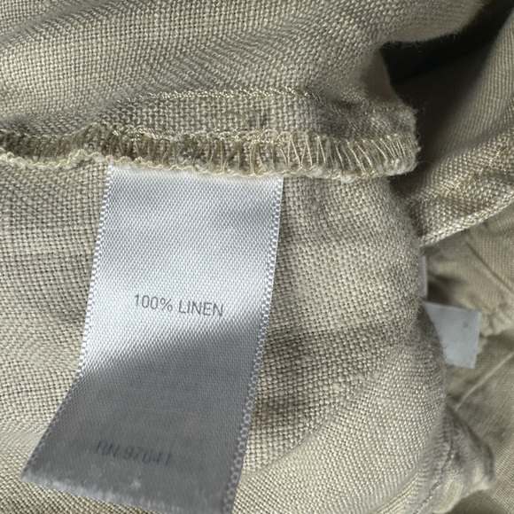 J.Jill Love Linen 100% Linen Cream Drawstring Wide Leg Casual Pants Size Medium - Picture 16 of 16